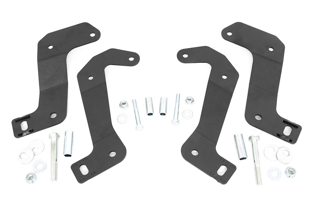 Rough Country Jeep Front Control Arm Relocation Brackets (18-20 Wrangler JL / JT Gladiator)